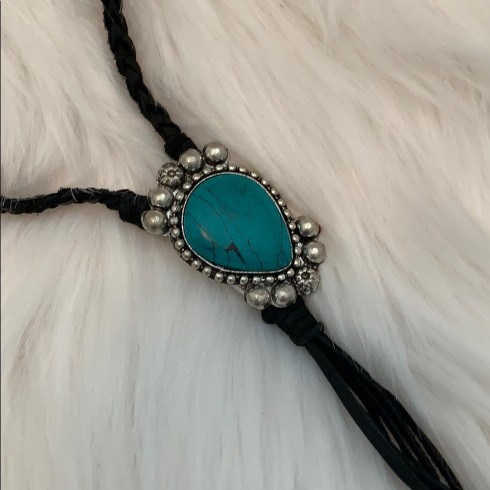 Turquoise and black bolo